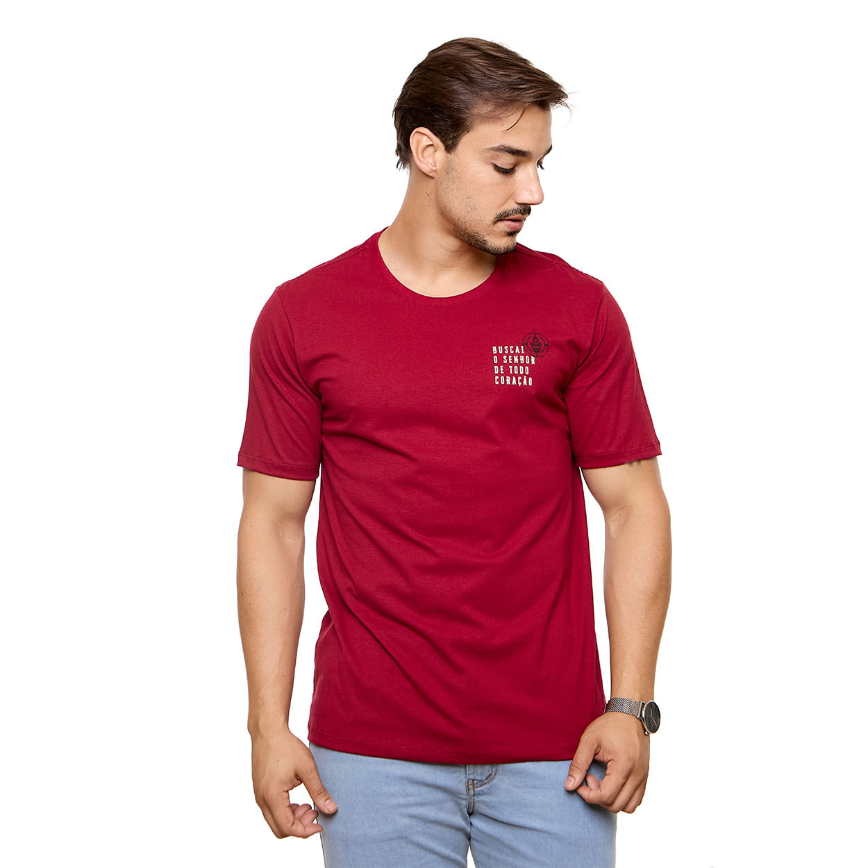 Vermelho  - Camiseta Buscai o Senhor de Todo Coração MS13598