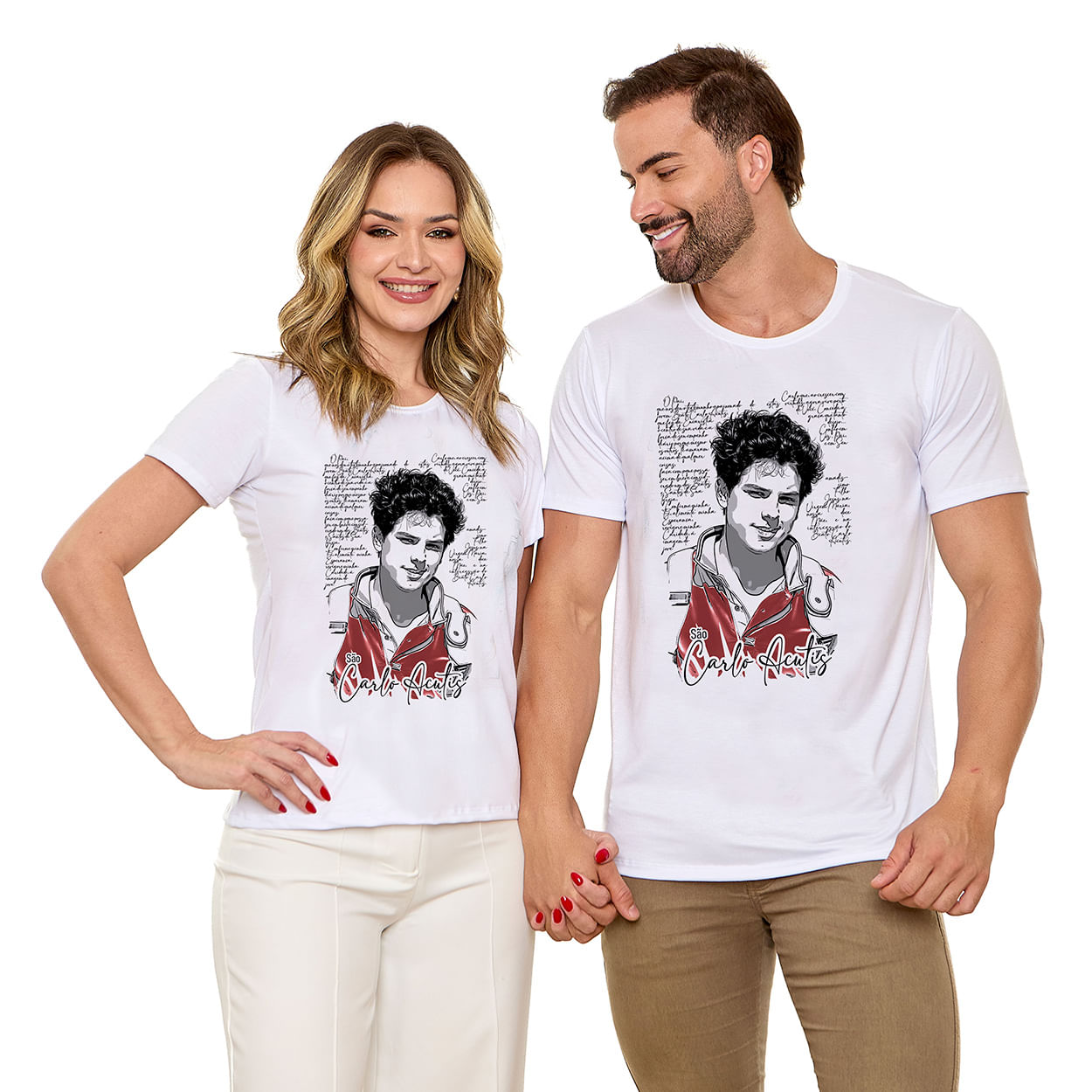 Branco  - Camiseta São Carlo Acutis DV13693