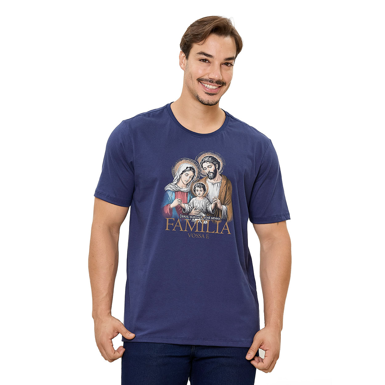 Azul Marinho  - Camiseta Sagrada Família DV13602