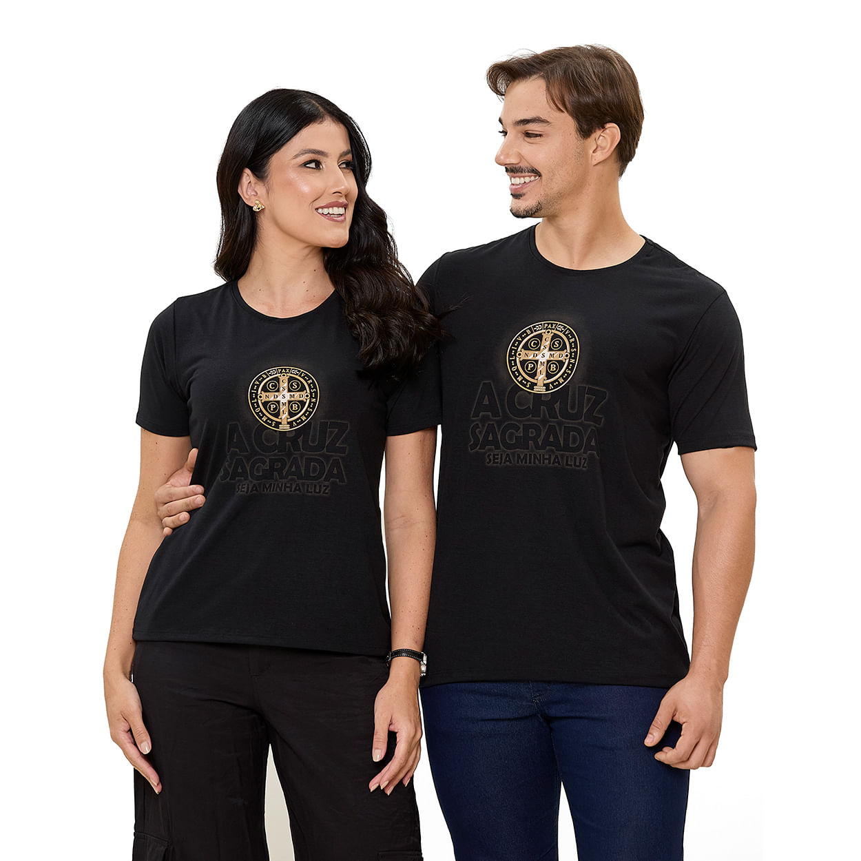 Preto  - Camiseta Medalha de São Bento DV13617