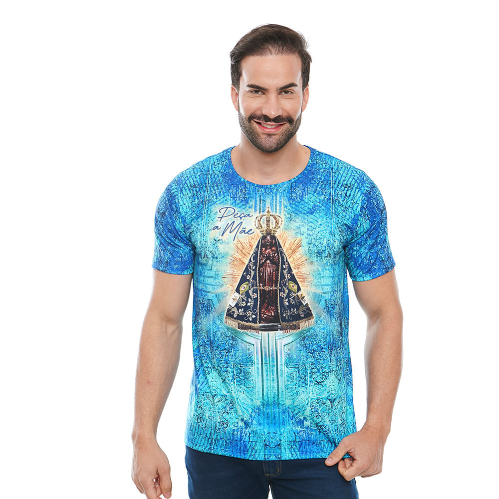 Estampado  - Camiseta Peça a Mãe que o Filho Atende DV12434