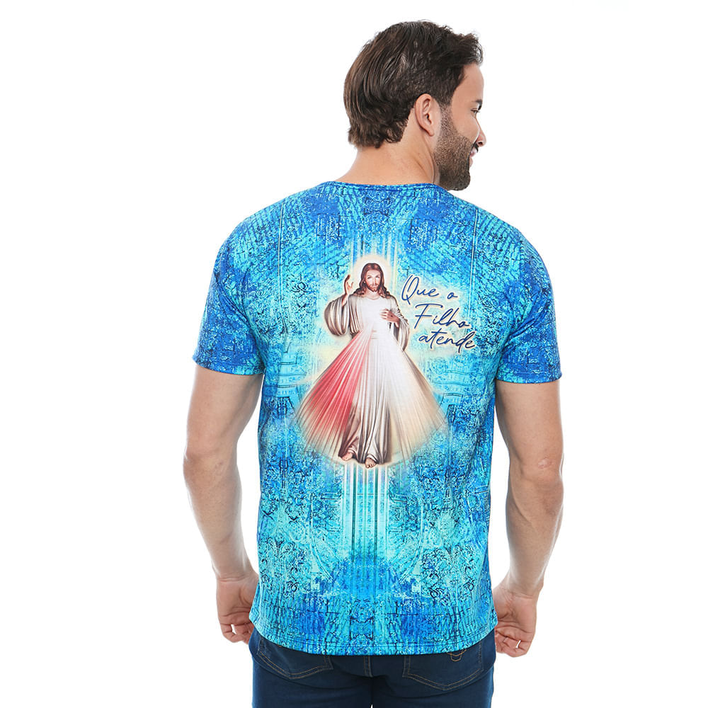 Estampado  - Camiseta Peça a Mãe que o Filho Atende DV12434