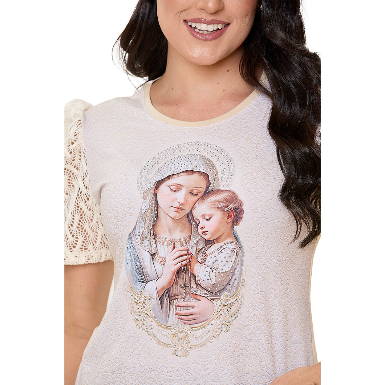 Bege  - Baby Look Mãe da Ternura FS13498