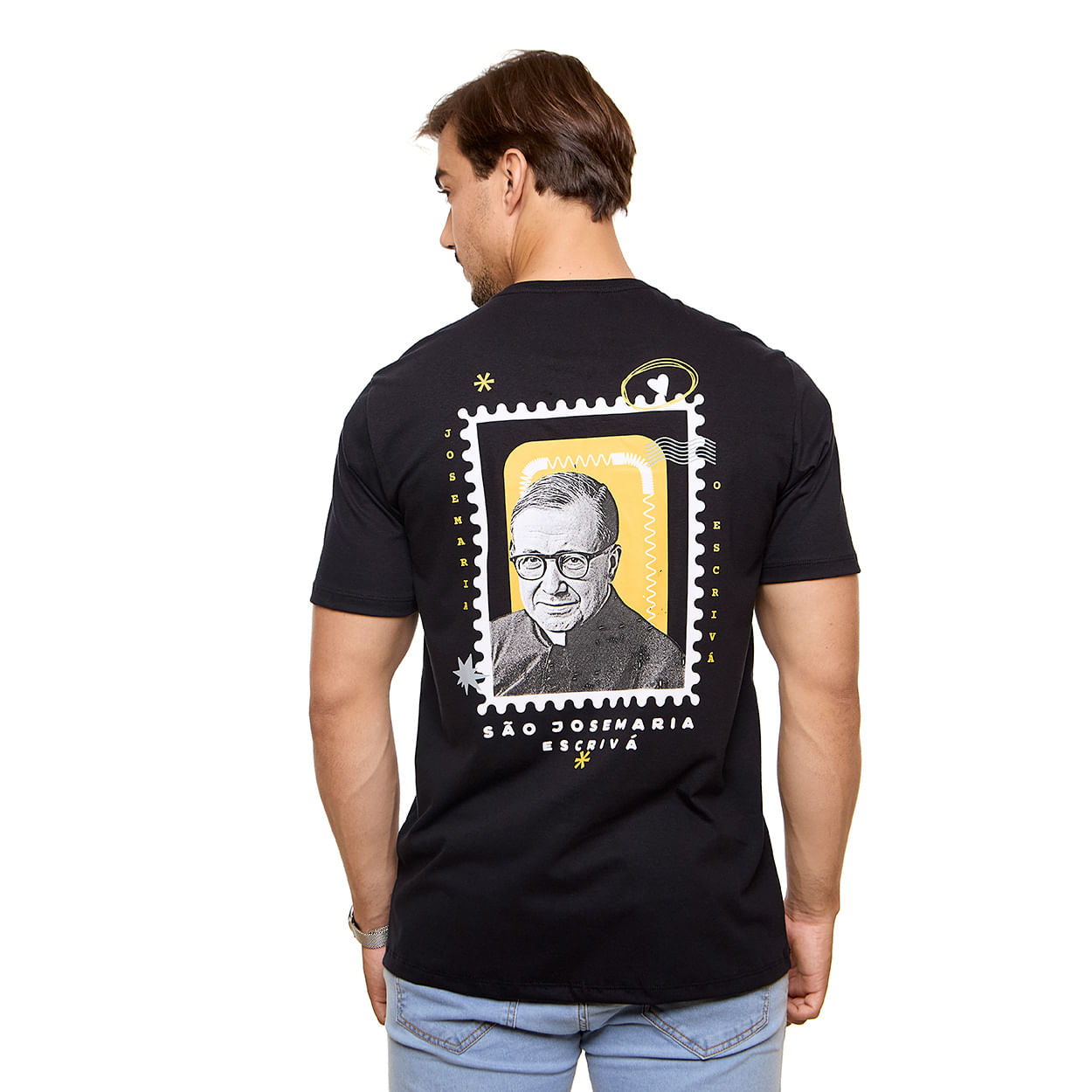 Preto  - Camiseta São Josemaria Escrivá MS13613