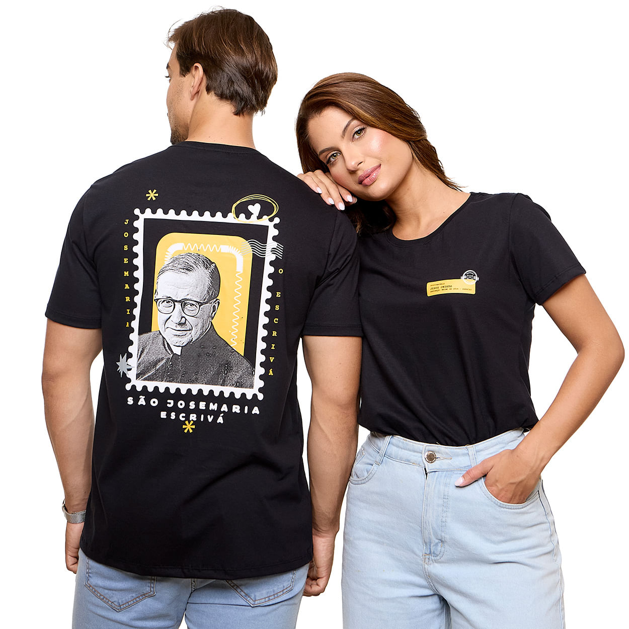 Preto  - Camiseta São Josemaria Escrivá MS13613