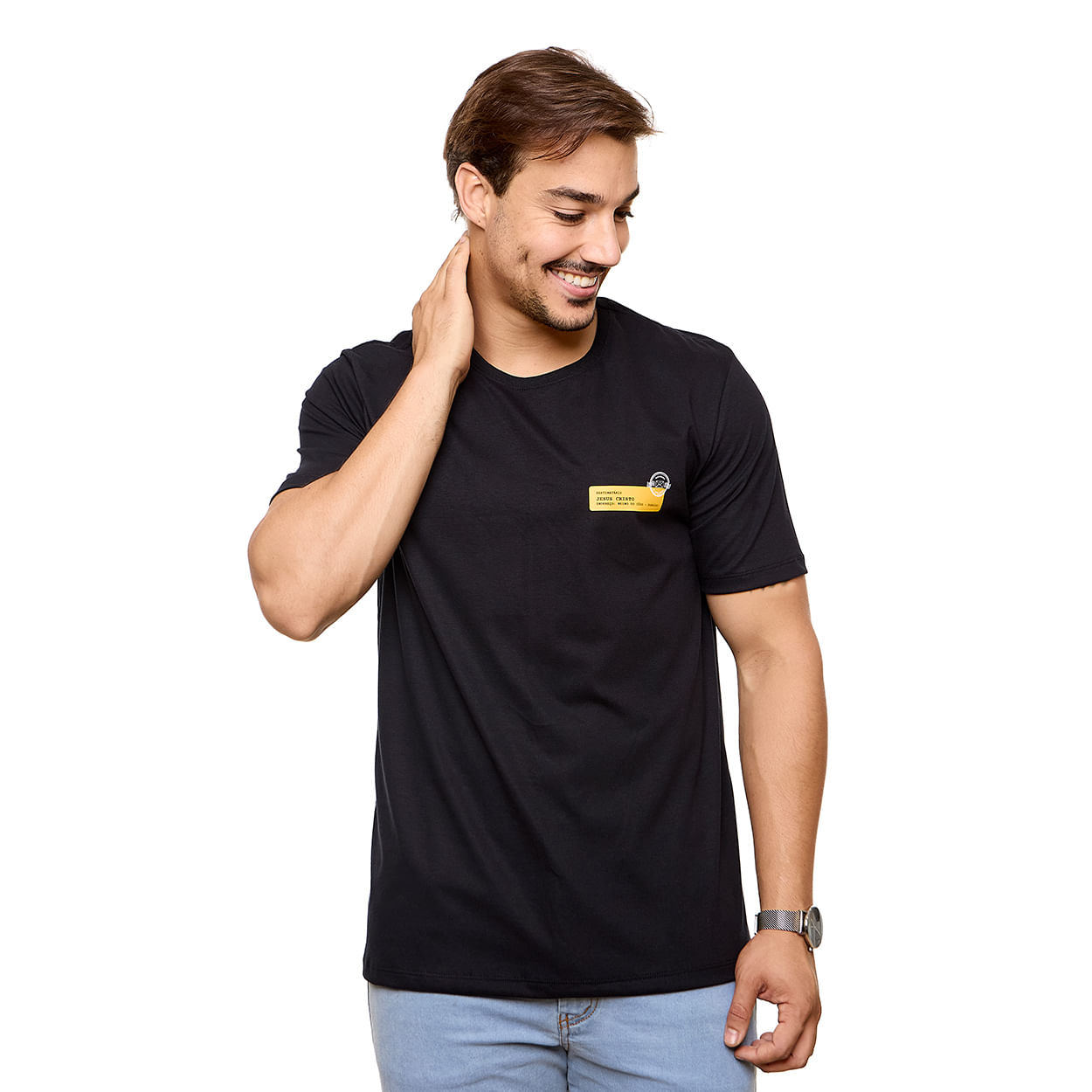 Preto  - Camiseta São Josemaria Escrivá MS13613