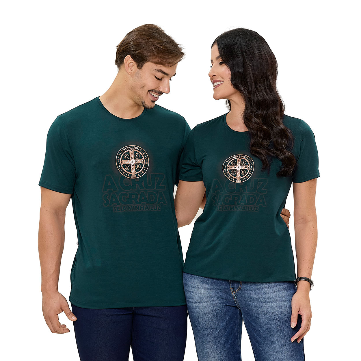 Verde  - Camiseta Medalha de São Bento DV13617