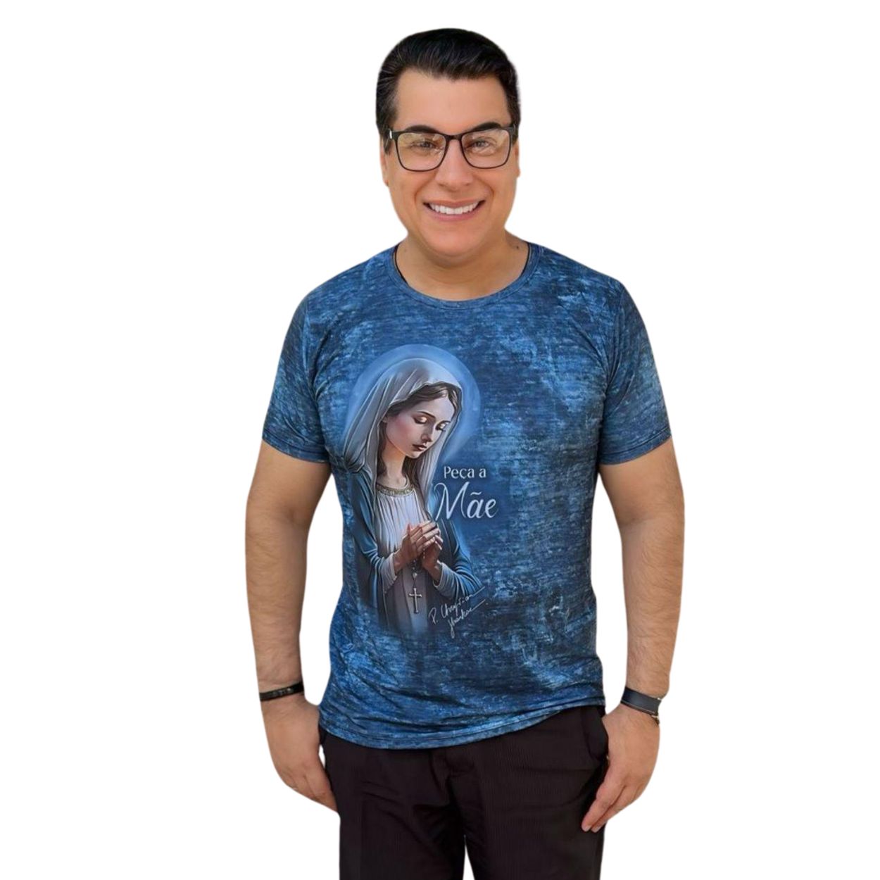 Estampado  - Camiseta Peça a Mãe que o Filho Atende DV13644