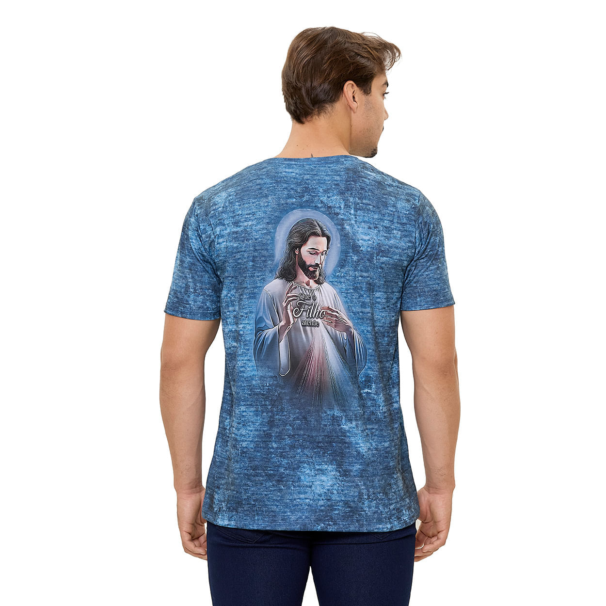 Estampado  - Camiseta Peça a Mãe que o Filho Atende DV13644
