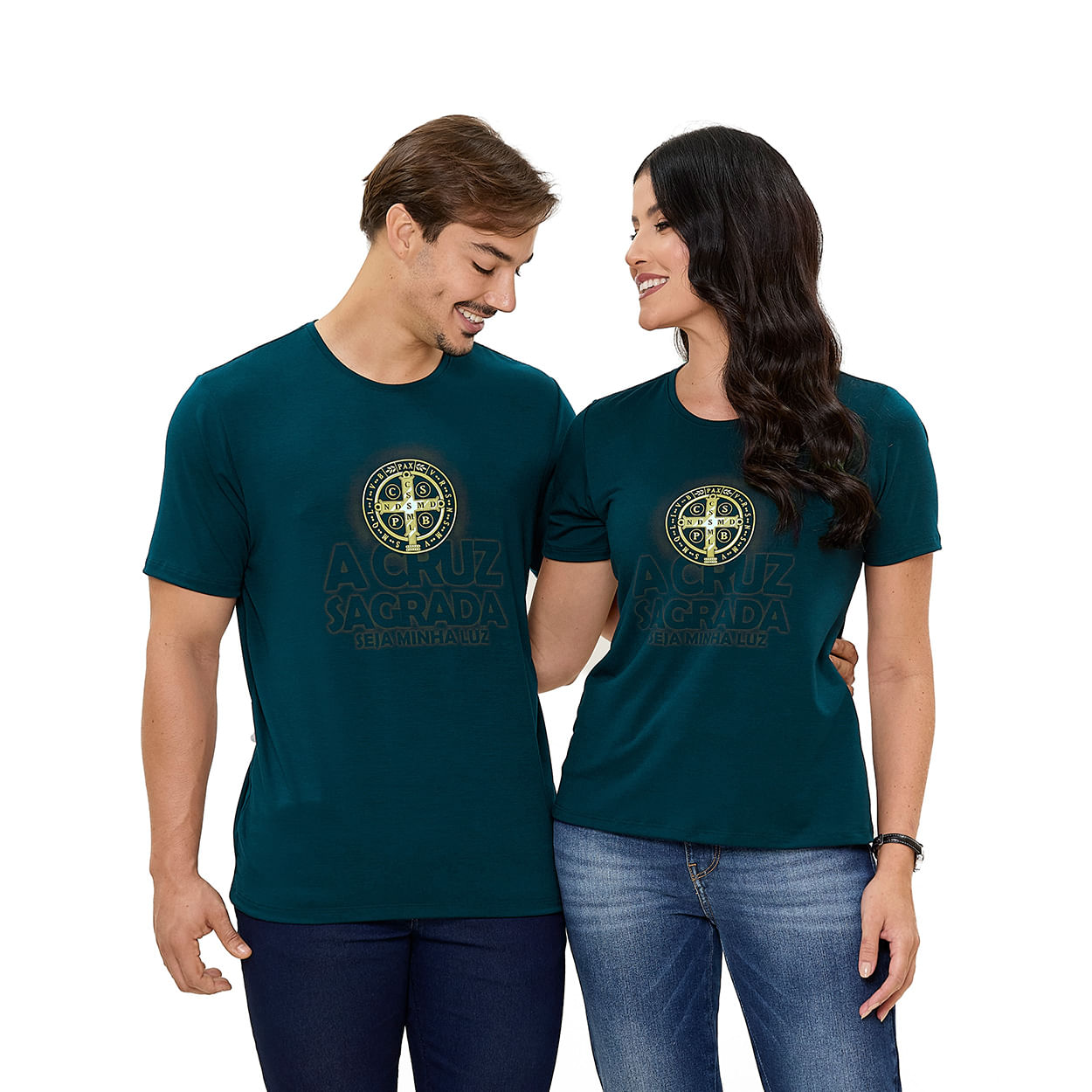 Verde  - Camiseta Medalha de São Bento DV13617