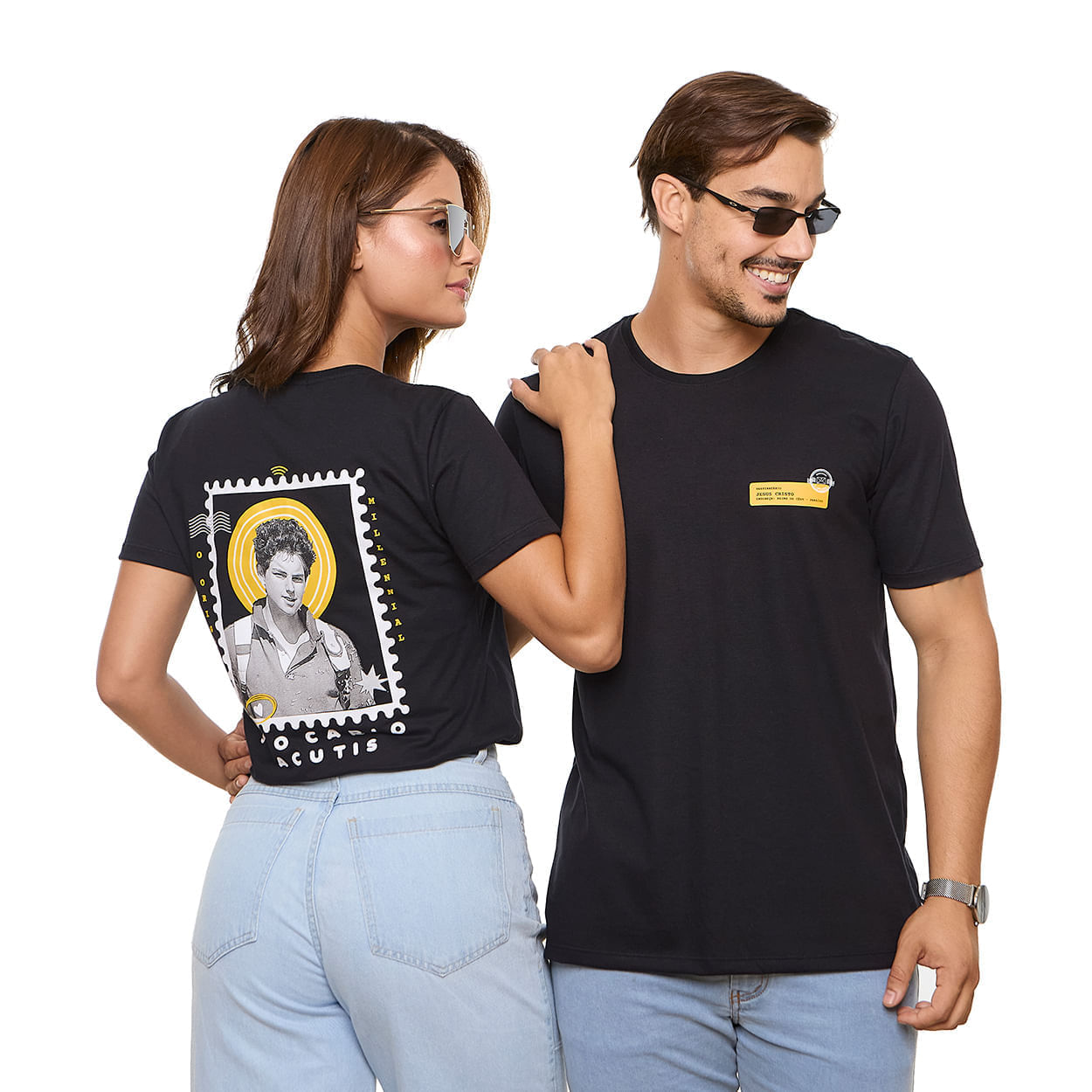 Preto  - Baby Look São Carlo Acutis MS13608
