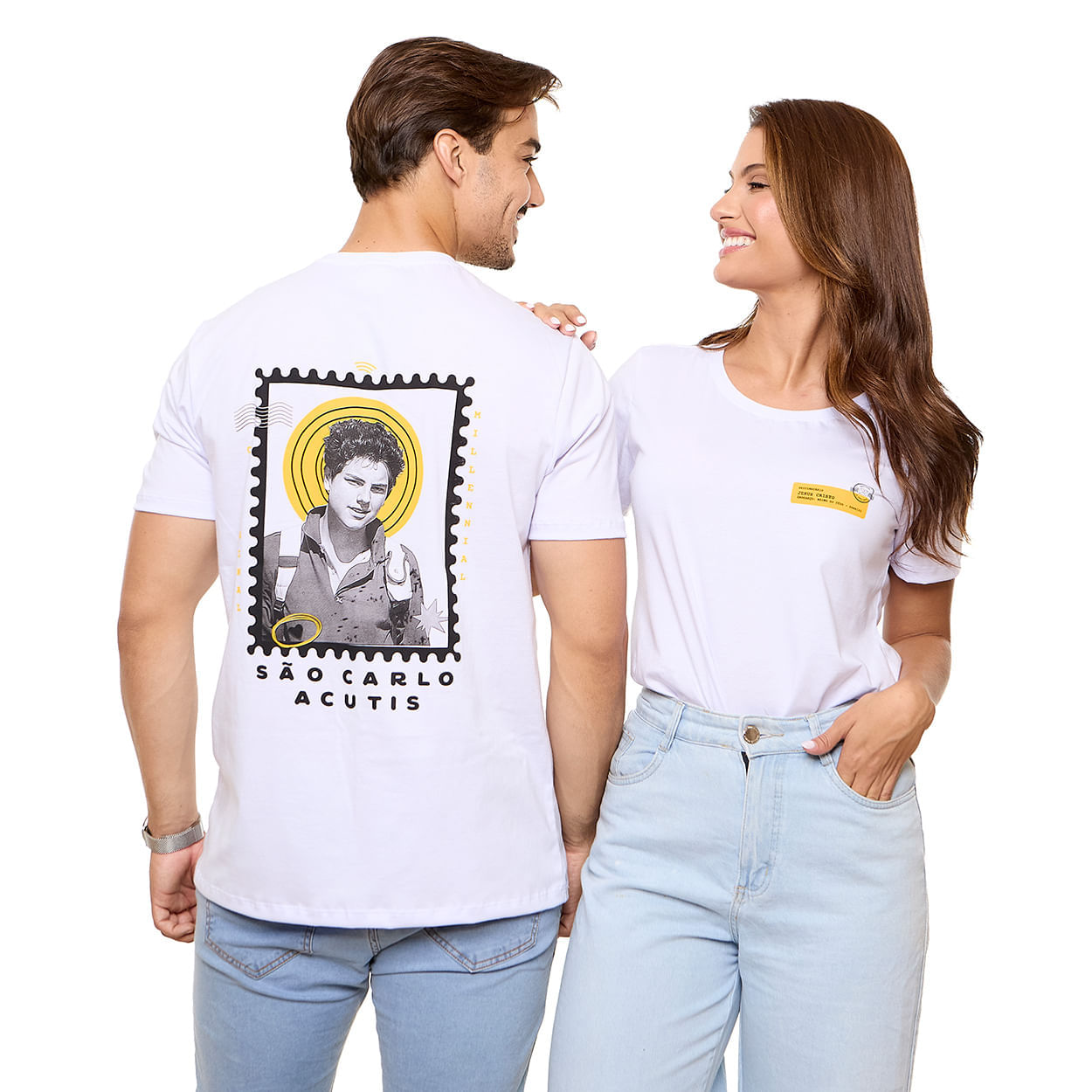 Branco  - Baby Look São Carlo Acutis MS13608