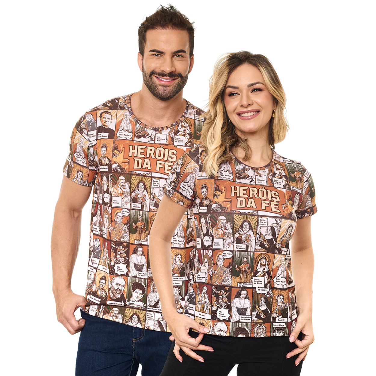 Estampado  - Camiseta Heróis da Fé DV13361