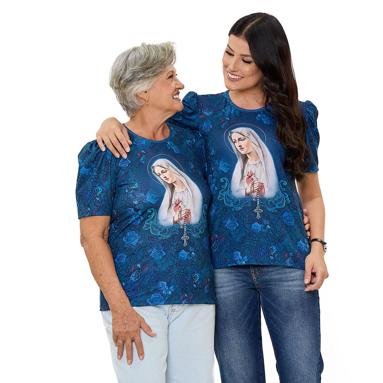 Estampado  - Baby Look Nossa Senhora de Fátima DV13551