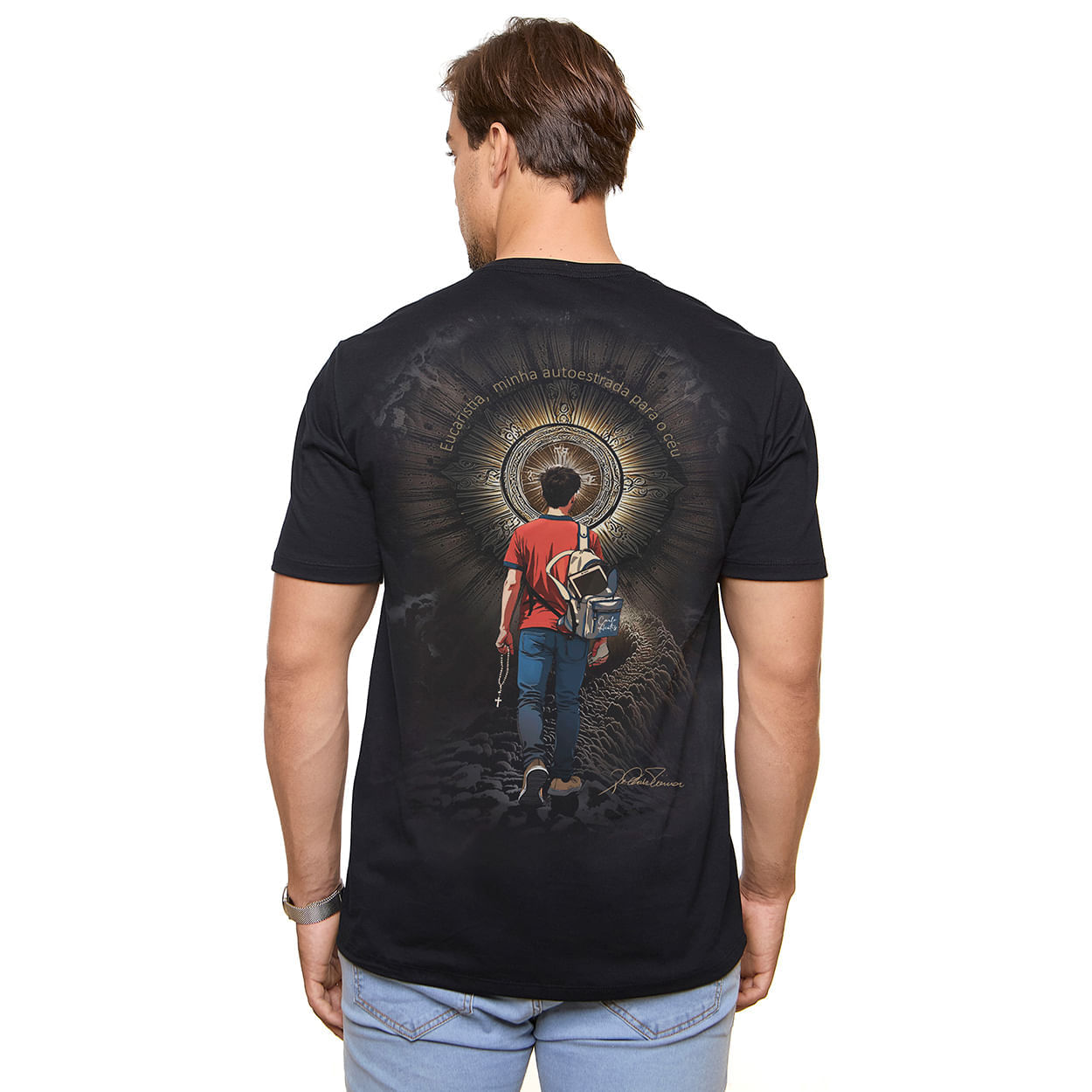 Preto  - Camiseta Beato Carlo Acutis DV13753