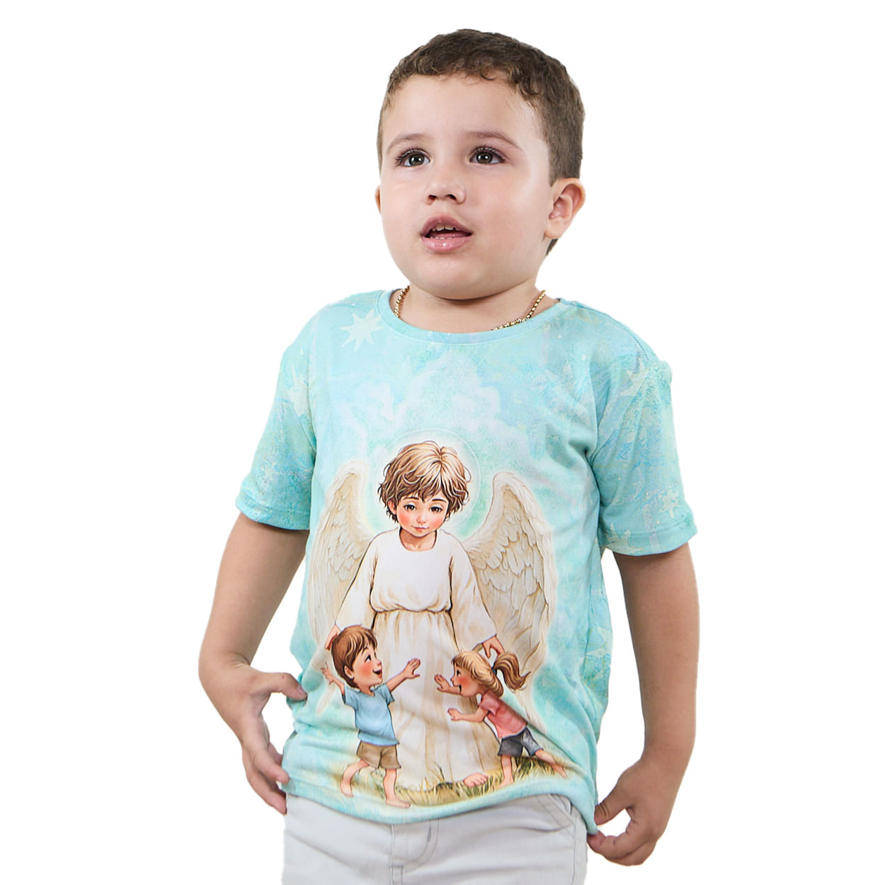 Estampado  - Camiseta Infantil Anjo da Guarda AK13683