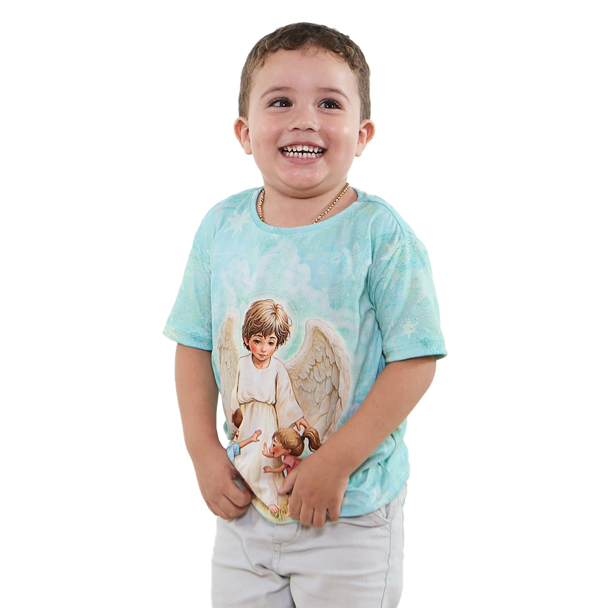 Estampado  - Camiseta Infantil Anjo da Guarda AK13683