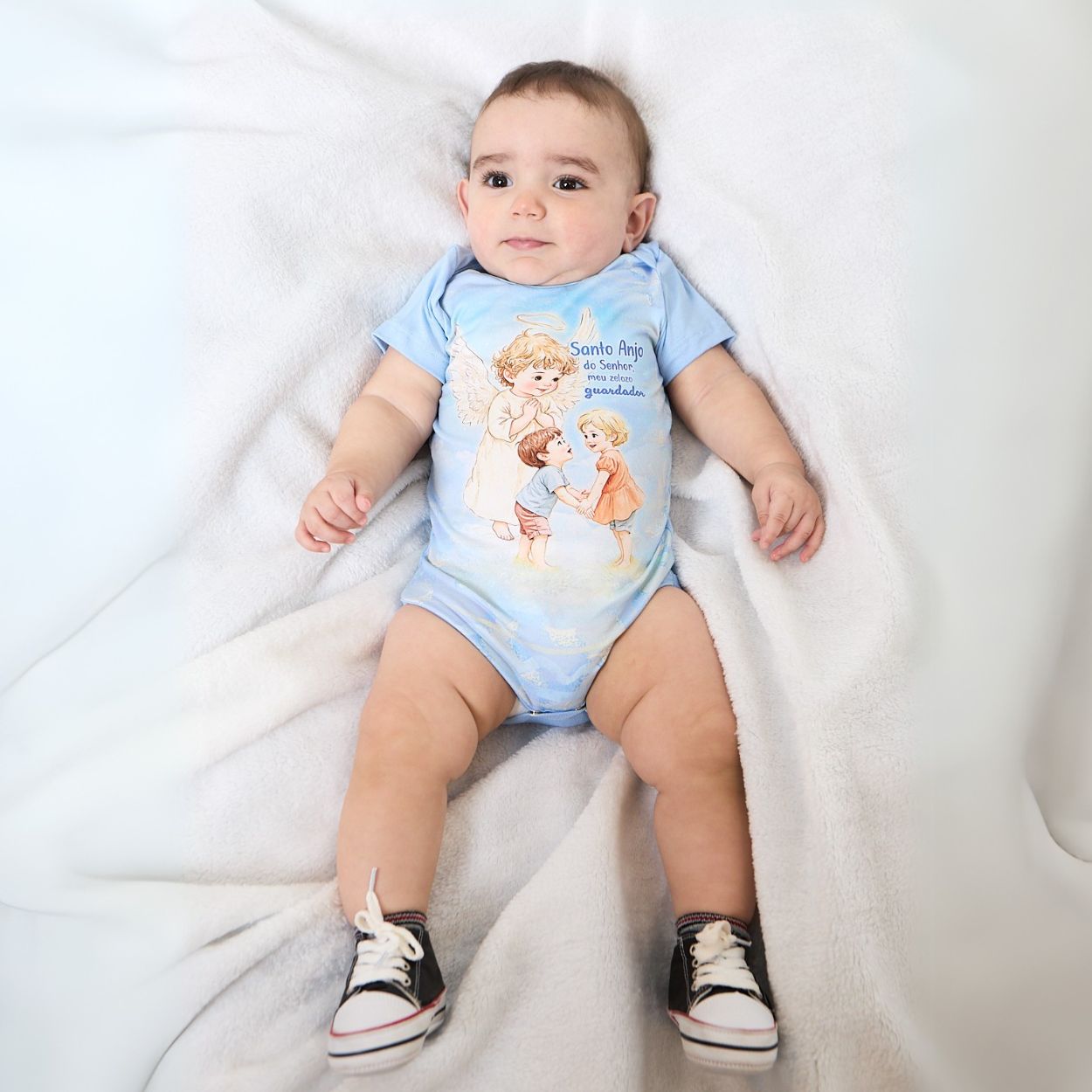 Azul Bebe  - Body Bebê Anjo da Guarda BB13704