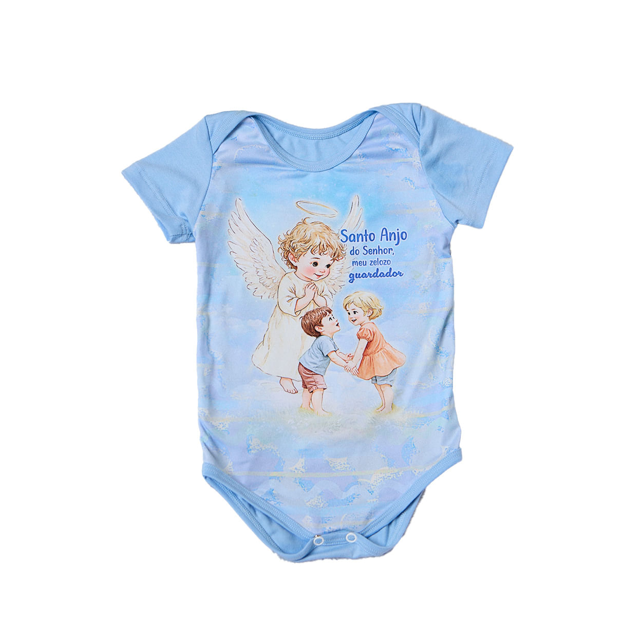 Azul Bebe  - Body Bebê Anjo da Guarda BB13704