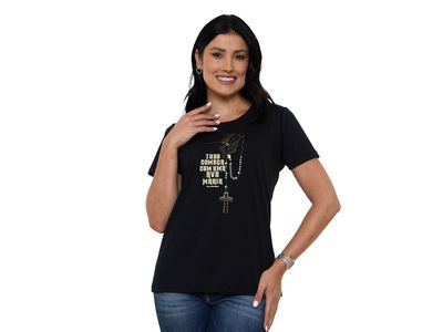 Baby Look Tudo Começã Com Uma Ave Maria DV13666