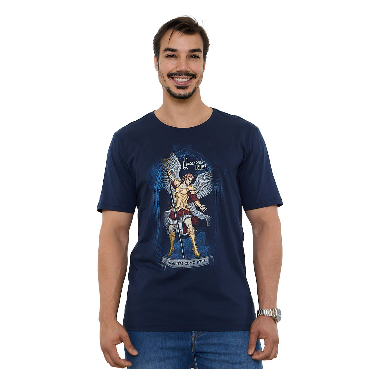 Azul Marinho  - Camiseta São Miguel Arcanjo DV13671