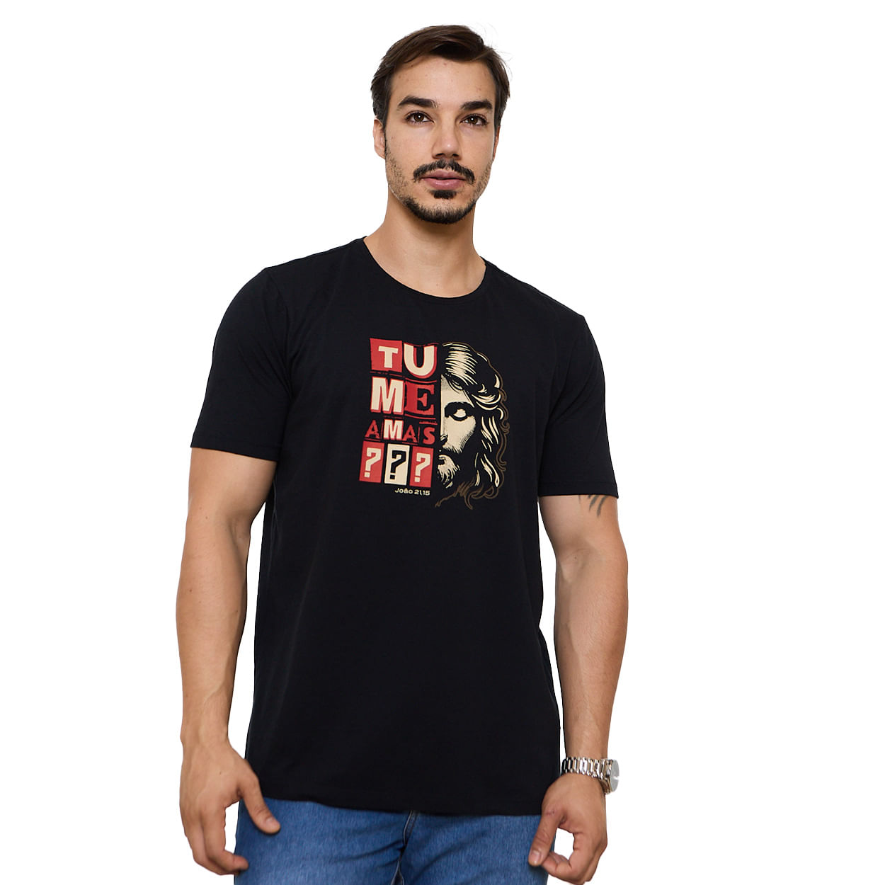 Preto  - Camiseta Tu me Amas DV13657