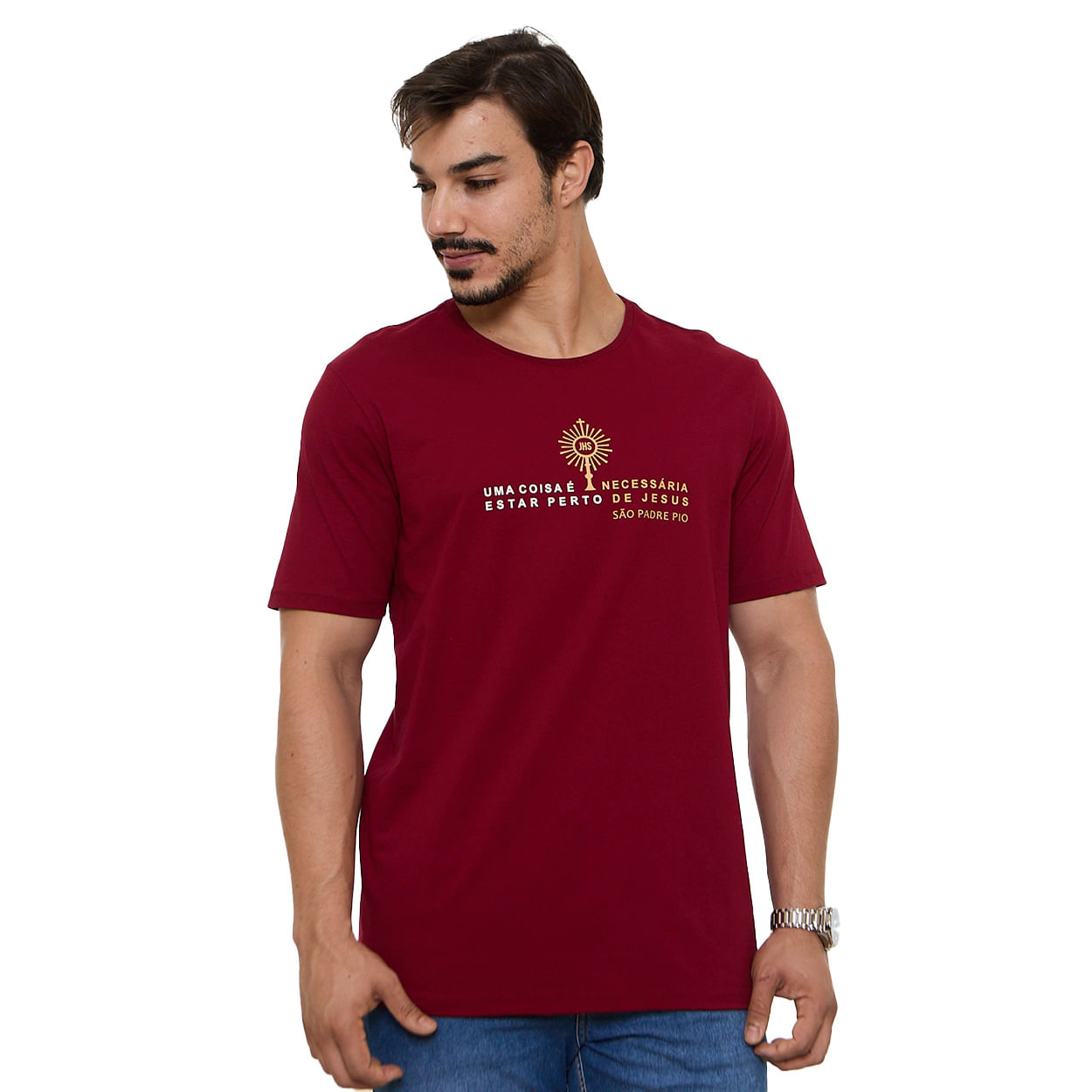 Vermelho  - Camiseta São Padre Pio DV13667