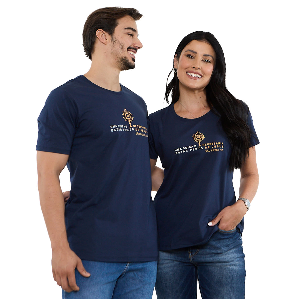 Azul Marinho  - Camiseta São Padre Pio DV13667