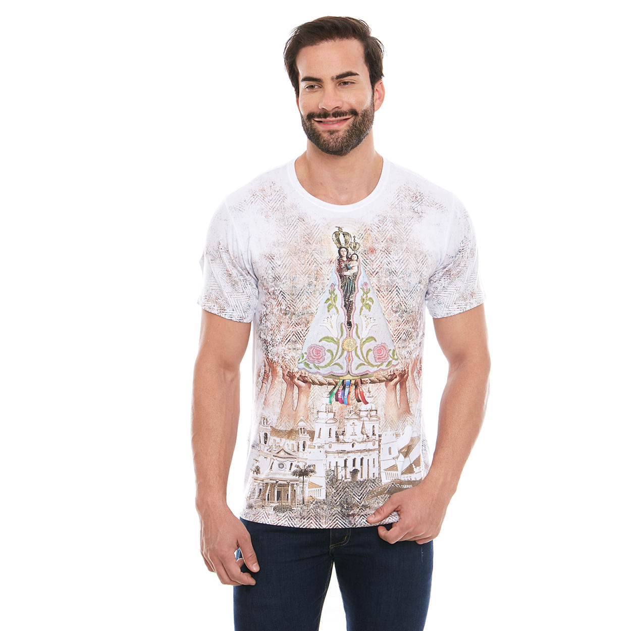 Branco  - Camiseta Círio de Nazaré DV12919