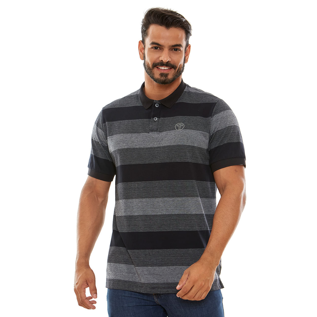 Listrado  - Camiseta Gola Polo Cruz GMP13118