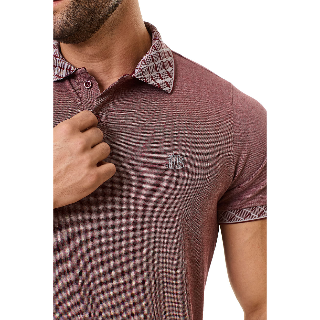 Vermelho  - Camiseta Gola Polo Jesus Cristo GMP13409