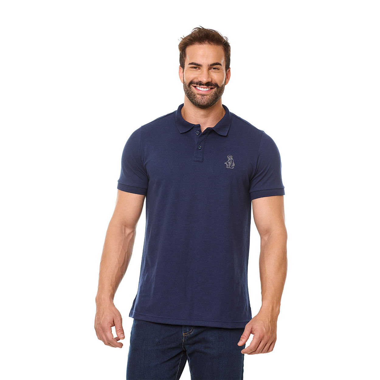 Azul Marinho  - Camiseta Gola Polo Nossa Senhora das Graças GMP13312