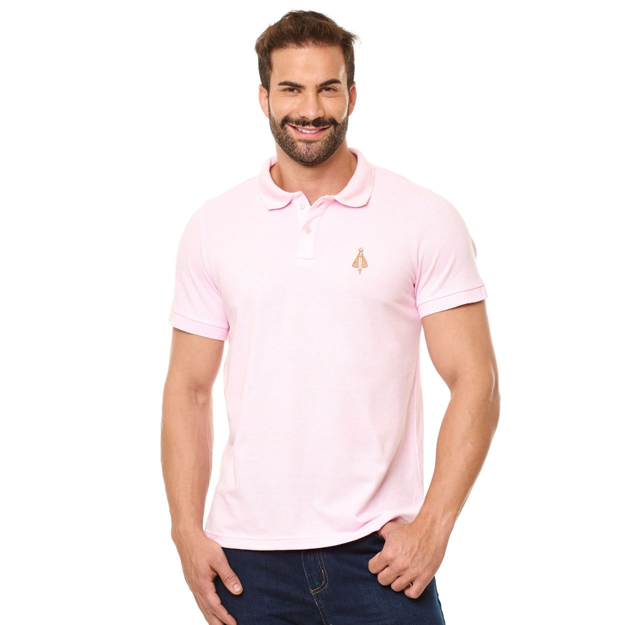 Rosa  - Camiseta Gola Polo Nossa Senhora Aparecida GMP13306