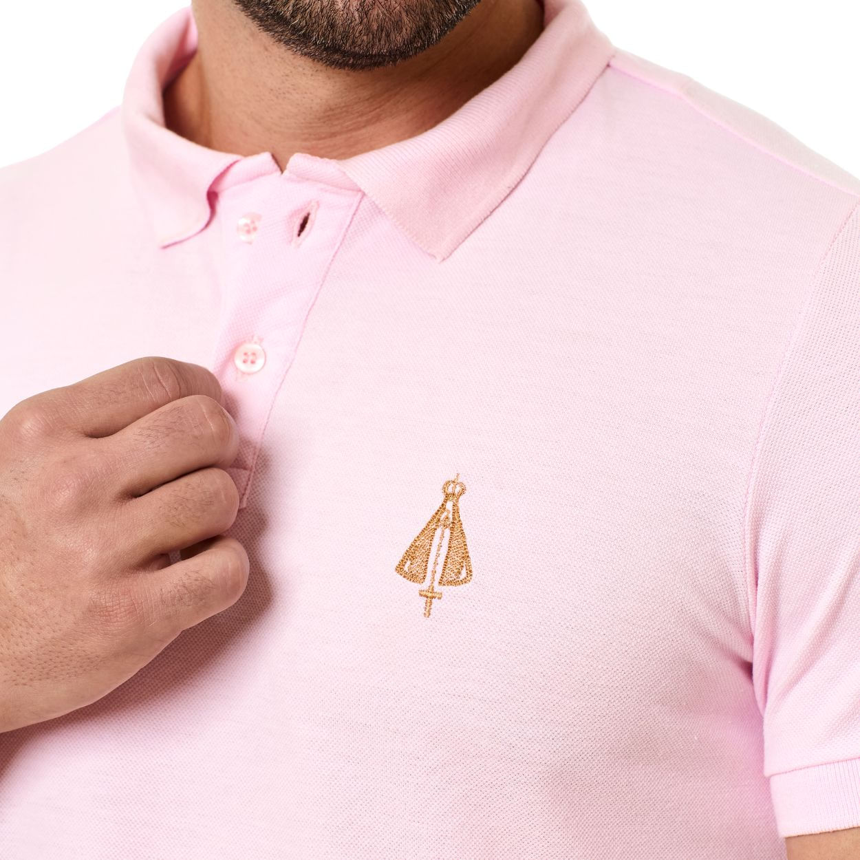 Rosa  - Camiseta Gola Polo Nossa Senhora Aparecida GMP13306