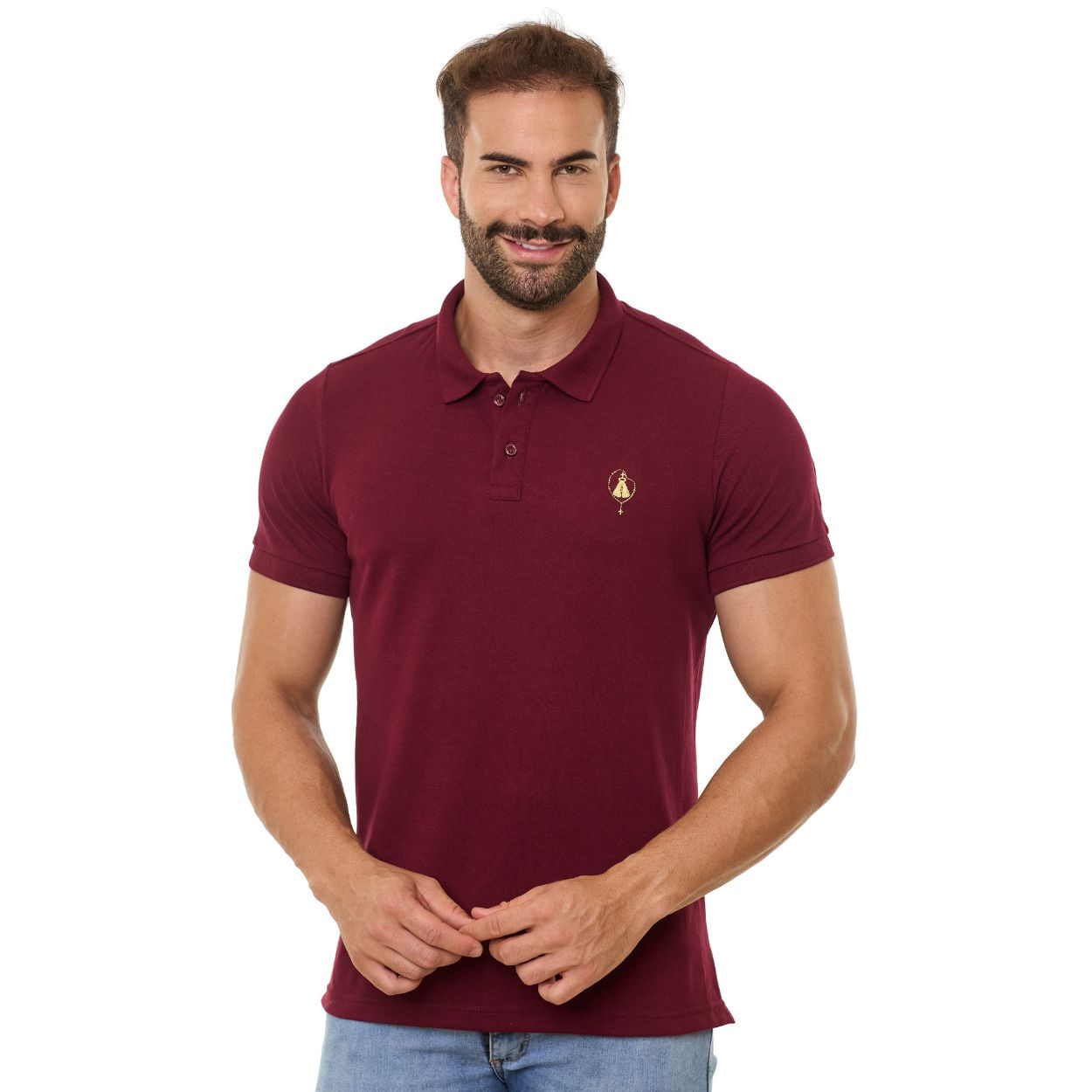 Vinho  - Camiseta Gola Polo Nossa Senhora Aparecida GMP13308