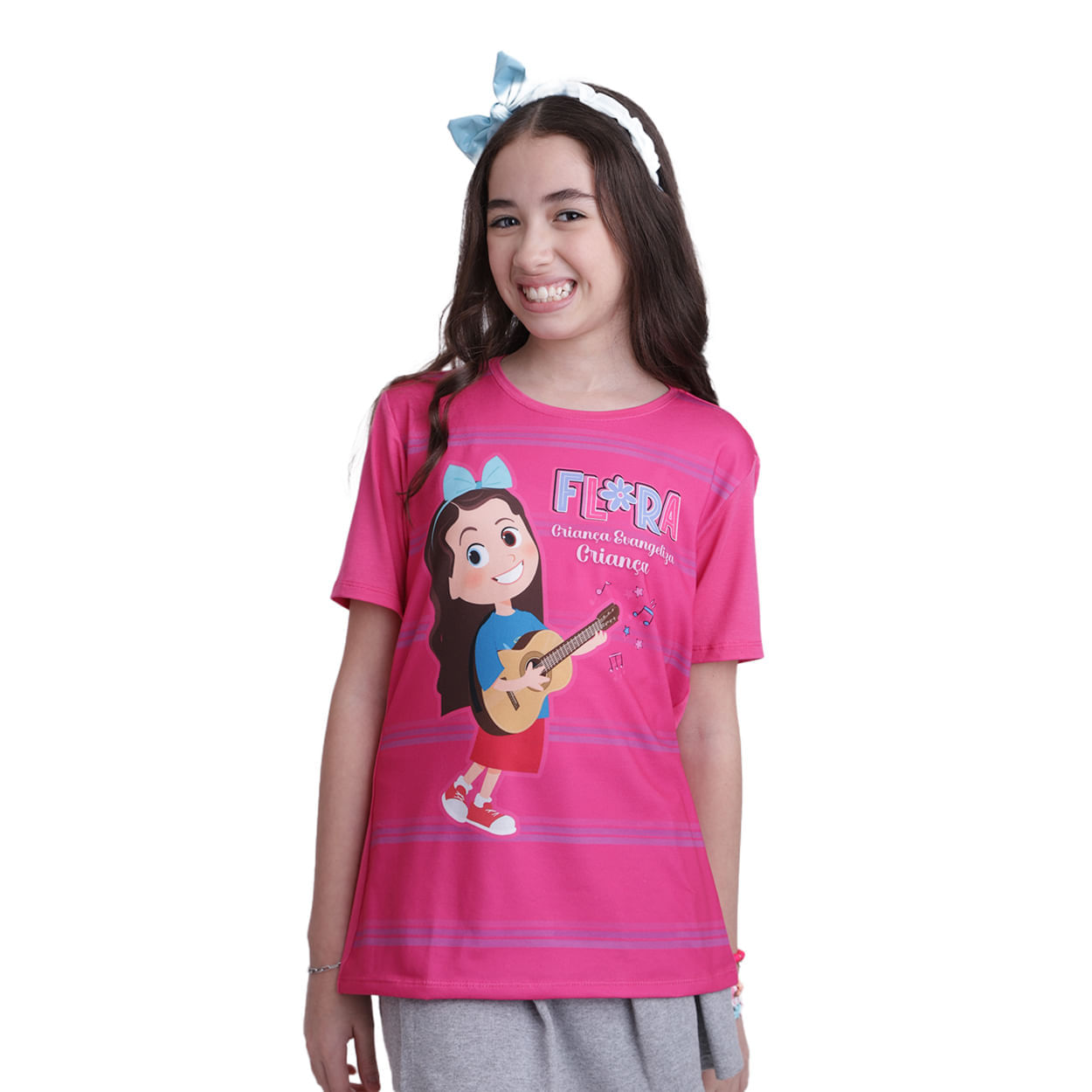 Rosa Pink  - Baby Look Infantil Flora DV13298