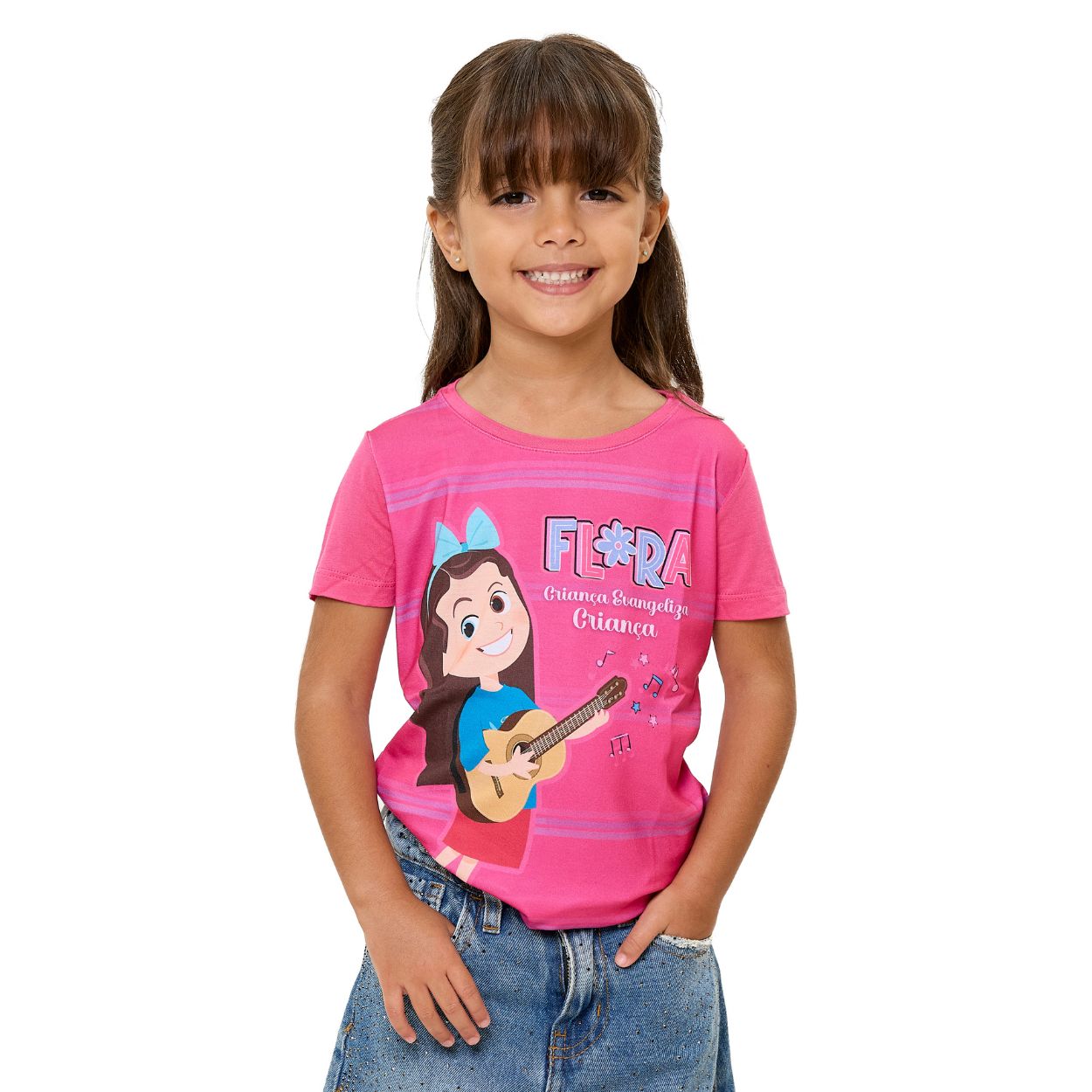Rosa Pink  - Baby Look Infantil Flora DV13298