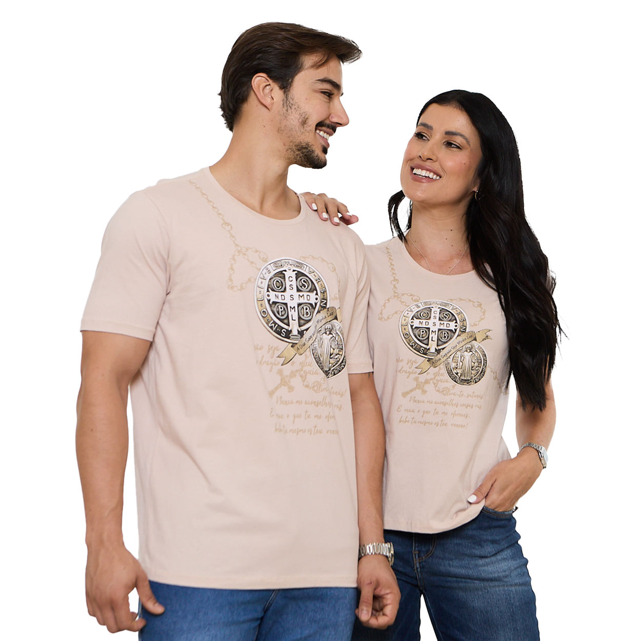 Nude  - Camiseta Medalha de São Bento DV13679