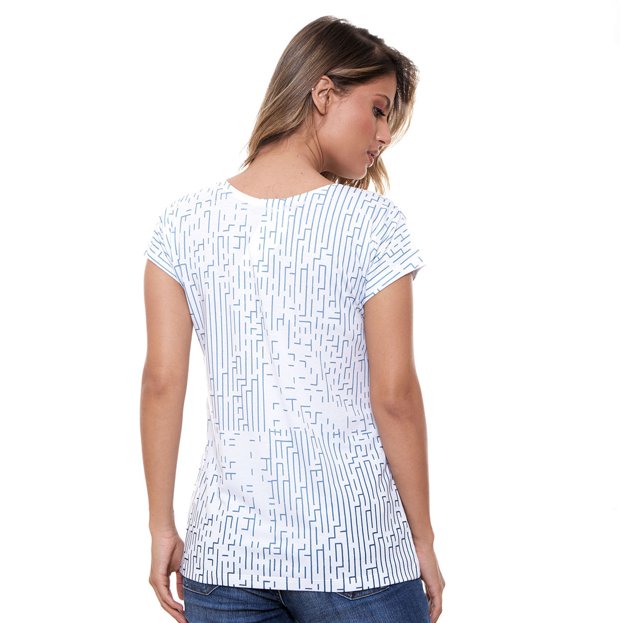 Branco  - Baby Look Nossa Senhora de Fátima DV9224 - Leves Detalhes - OUTLET