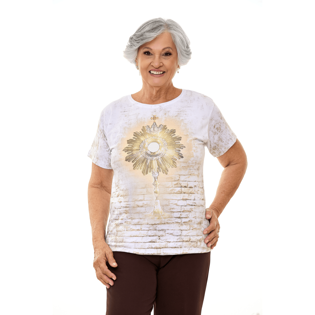 Estampado  - Baby Look Ostensorio DV13965 - Leves Detalhes - OUTLET