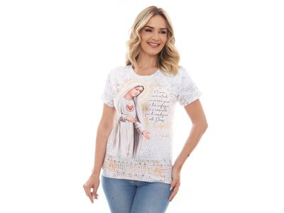 Baby Look Nossa Senhora de Fátima DV12790 - Leves Detalhes - OUTLET