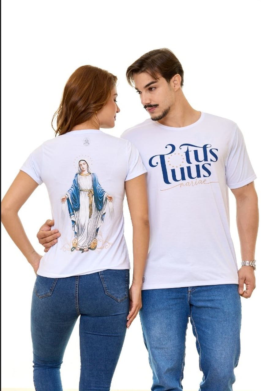 Branco  - Camiseta Totus Tuus Mariae DV13980