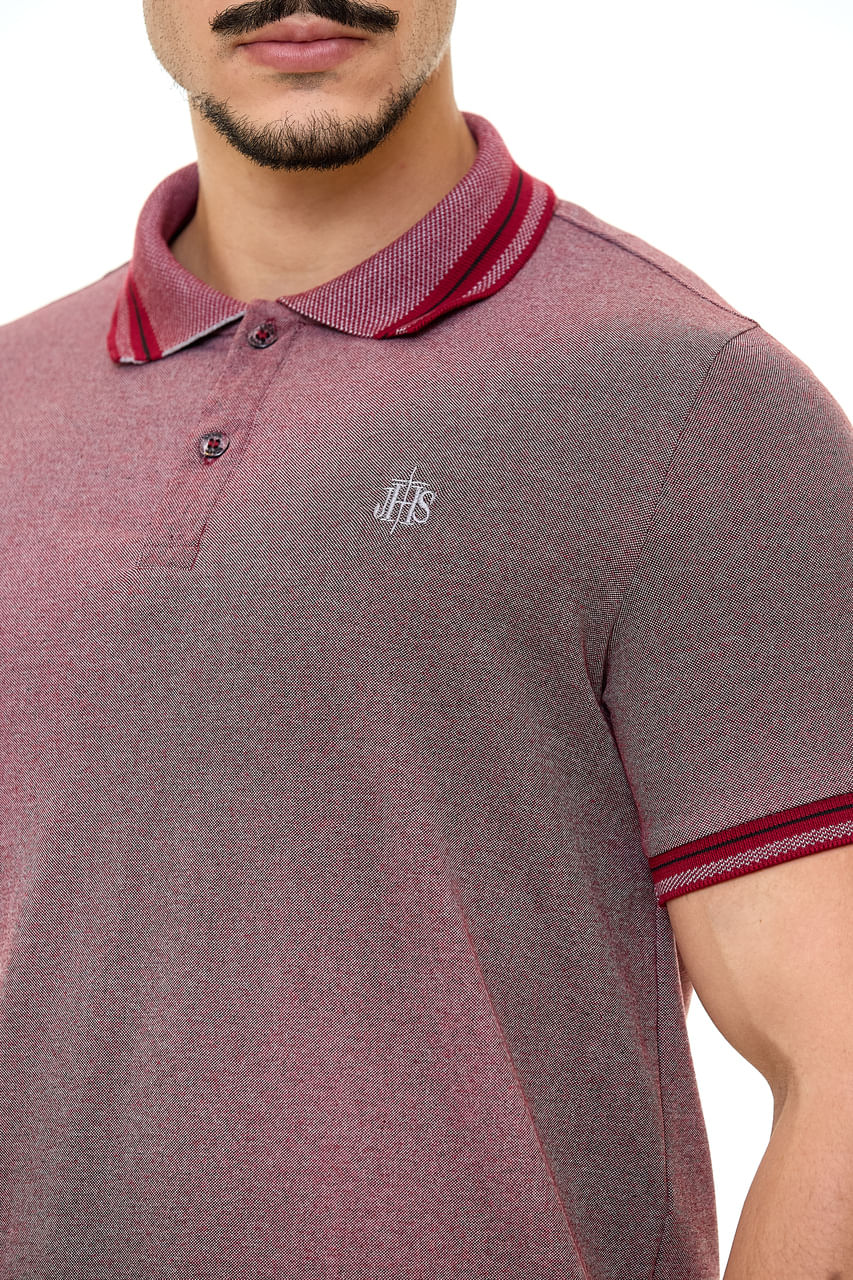 Vermelho  - Camiseta Gola Polo Jesus Cristo GMP13409