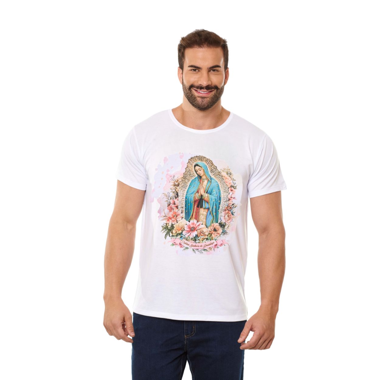 Branco  - Camiseta N. Sra de Guadalupe DV13976 - Leves Detalhes