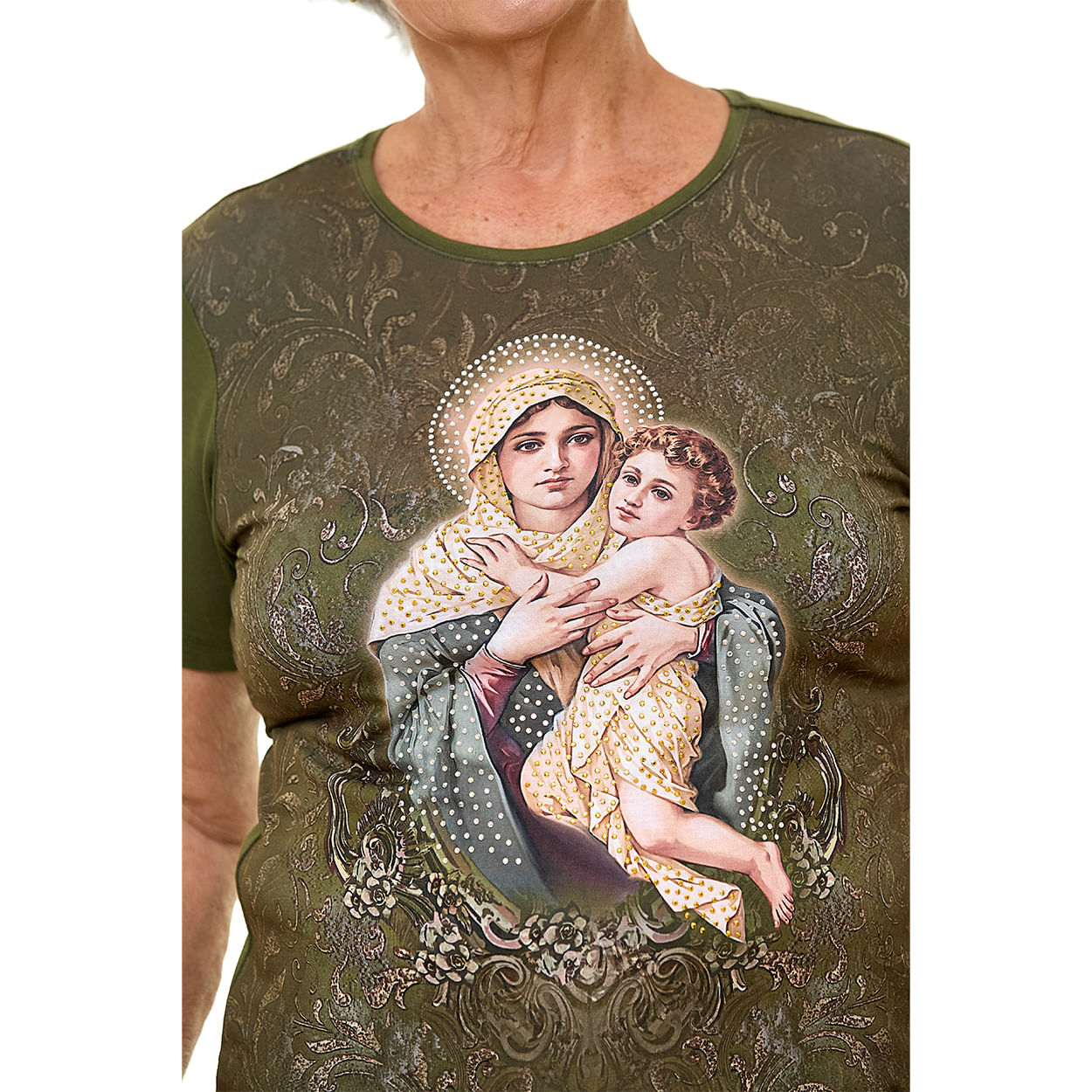 Verde  - Baby Look Mãe Rainha FS13735