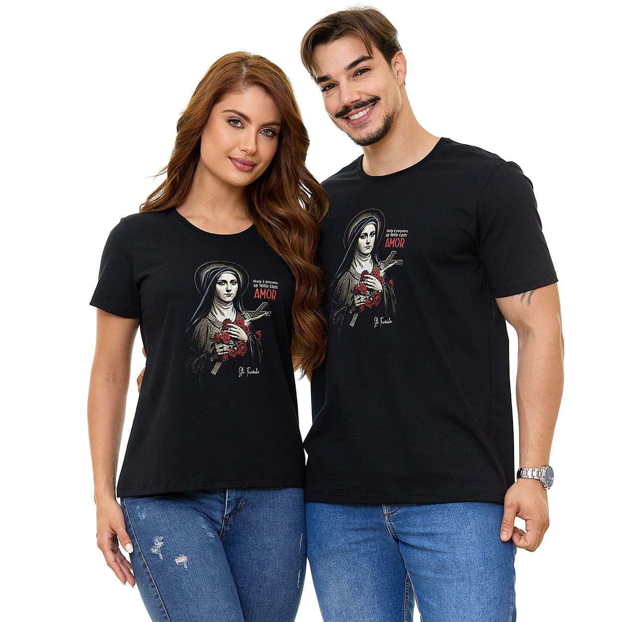 Preto  - Camiseta Santa Teresinha DV13784