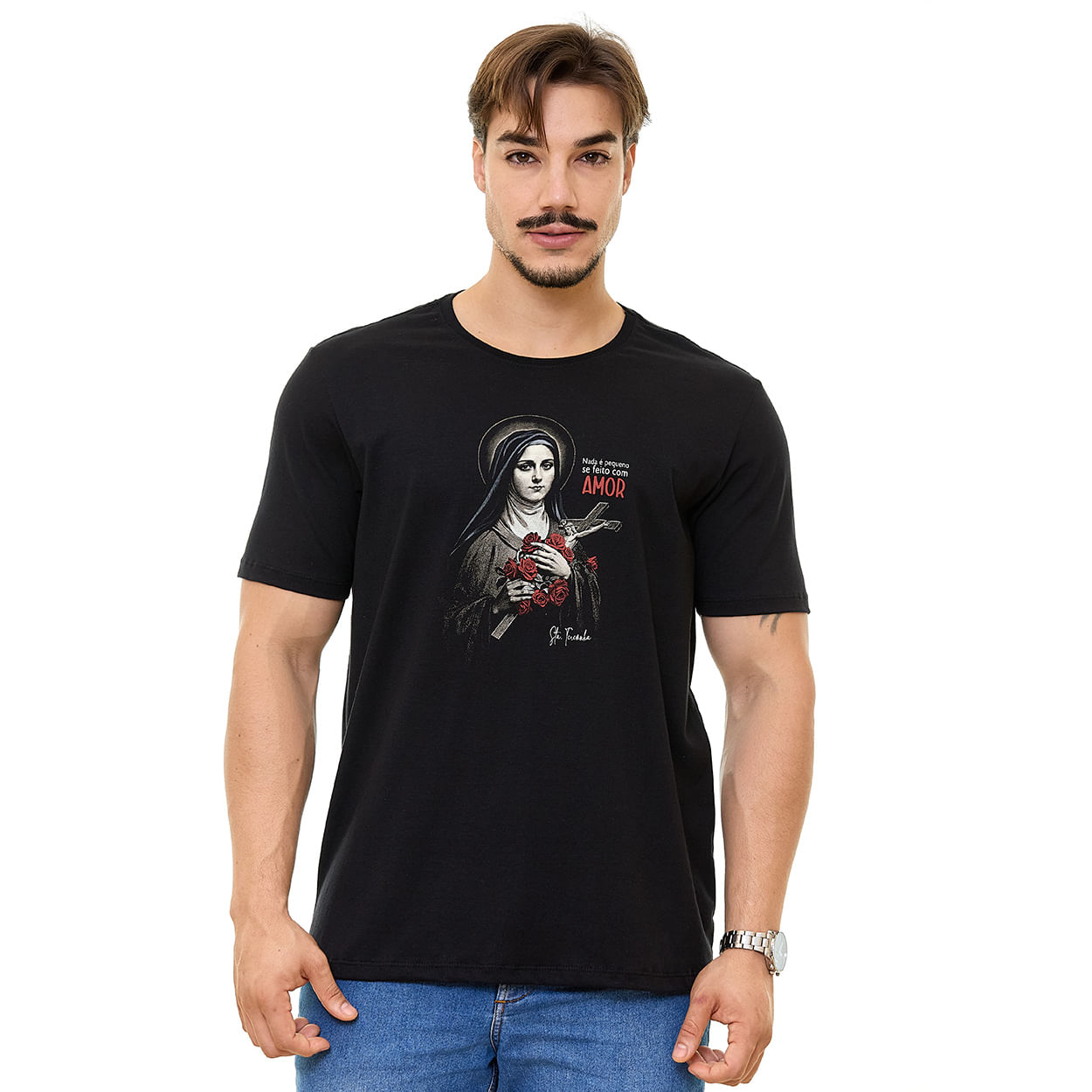Preto  - Camiseta Santa Teresinha DV13784