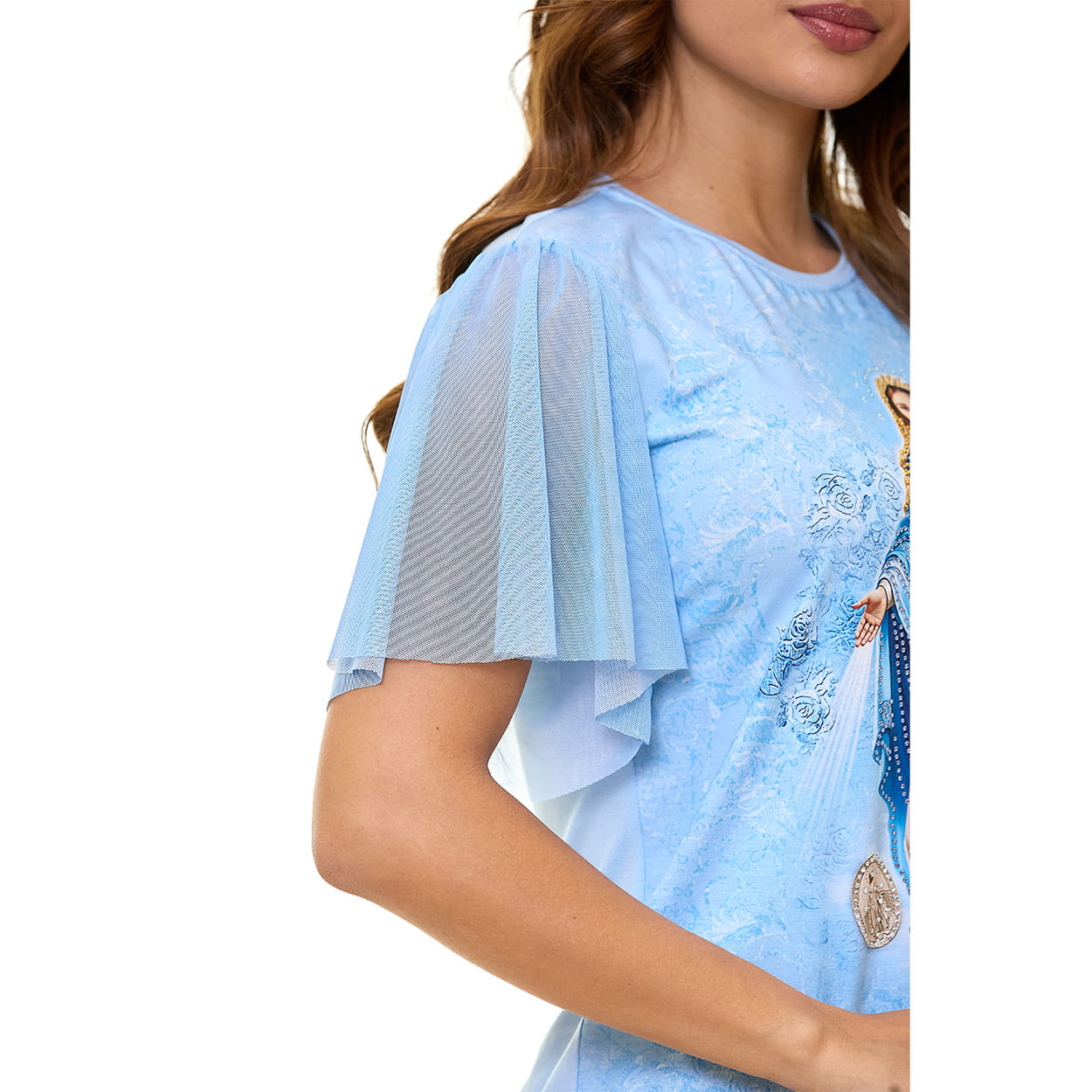 Azul Bebe  - Blusa Nossa Senhora das Graças FS13793