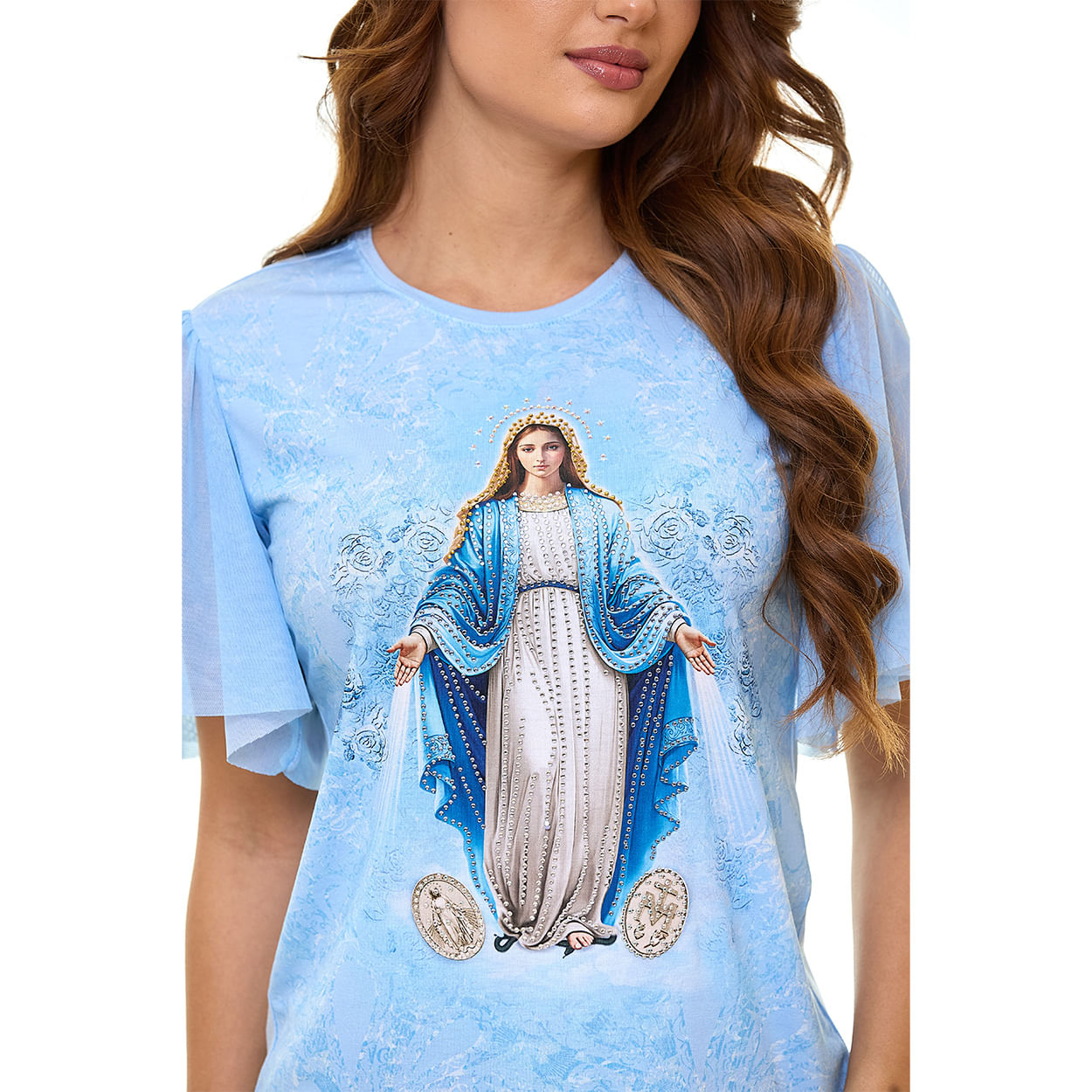 Azul Bebe  - Blusa Nossa Senhora das Graças FS13793