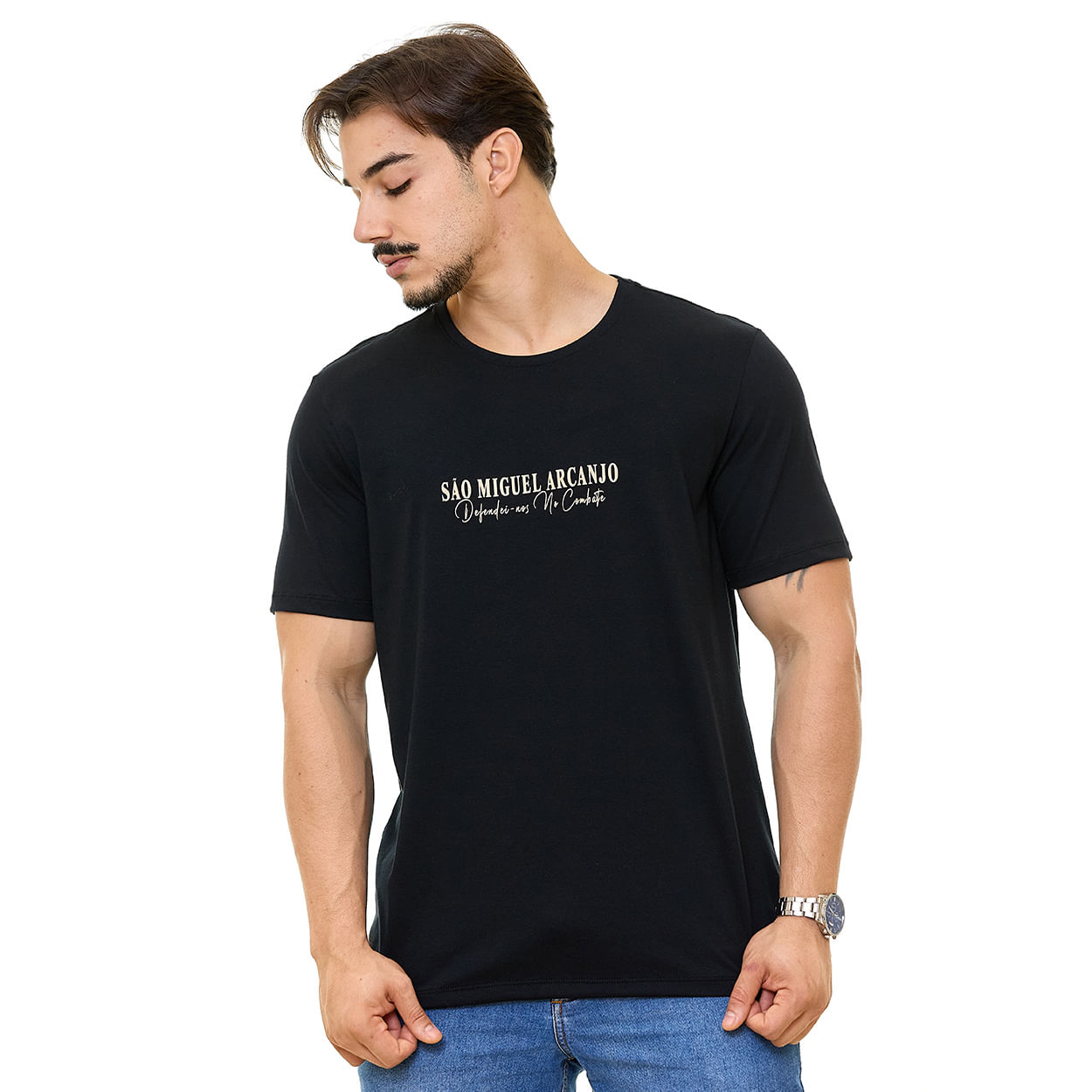 Preto  - Camiseta São Miguel Arcanjo DV13771